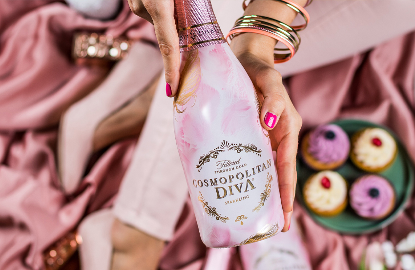 Champagne Cosmopolitan Diva Sparkling Vị Đào | Rượu Ngoại Chính Hãng