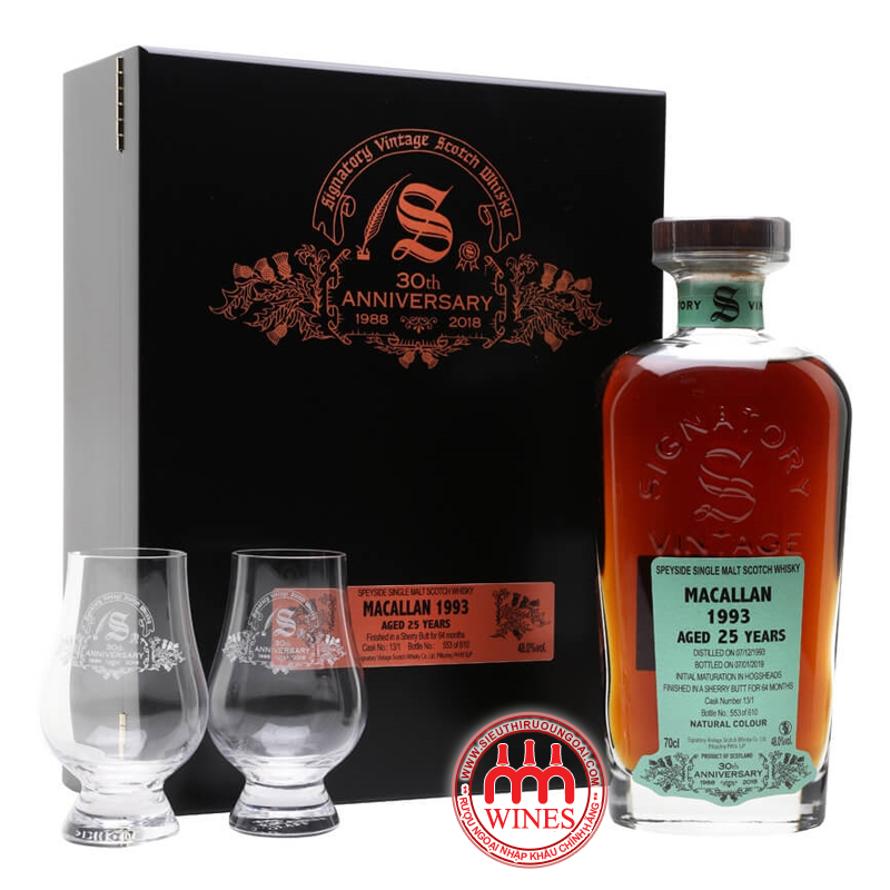 Macallan 1993 25 Year Old Signatory 30th Anniversary | Rượu Ngoại