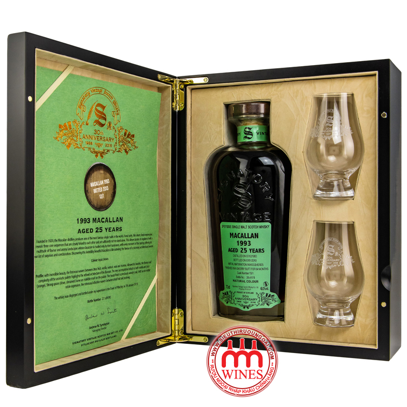Macallan 1993 25 Year Old Signatory 30th Anniversary | Rượu Ngoại