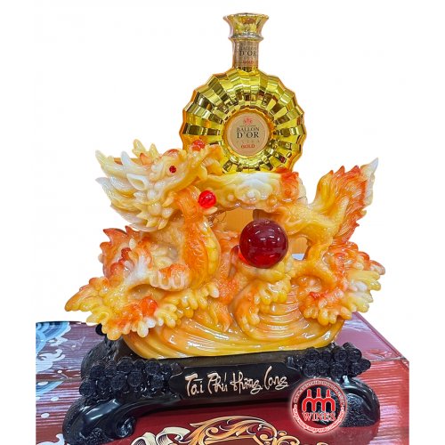 Kệ Rồng Đá Vàng Tài Phú Hưng Long- Rượu Ballon D'or