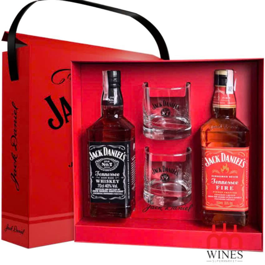 Set Hộp Quà 2 Chai Jack Daniels 700ml x 2 | Rượu Ngoại Chính Hãng